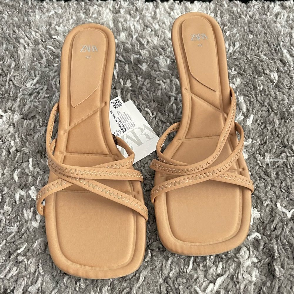 NWT Zara Athletic Heeled Sandals